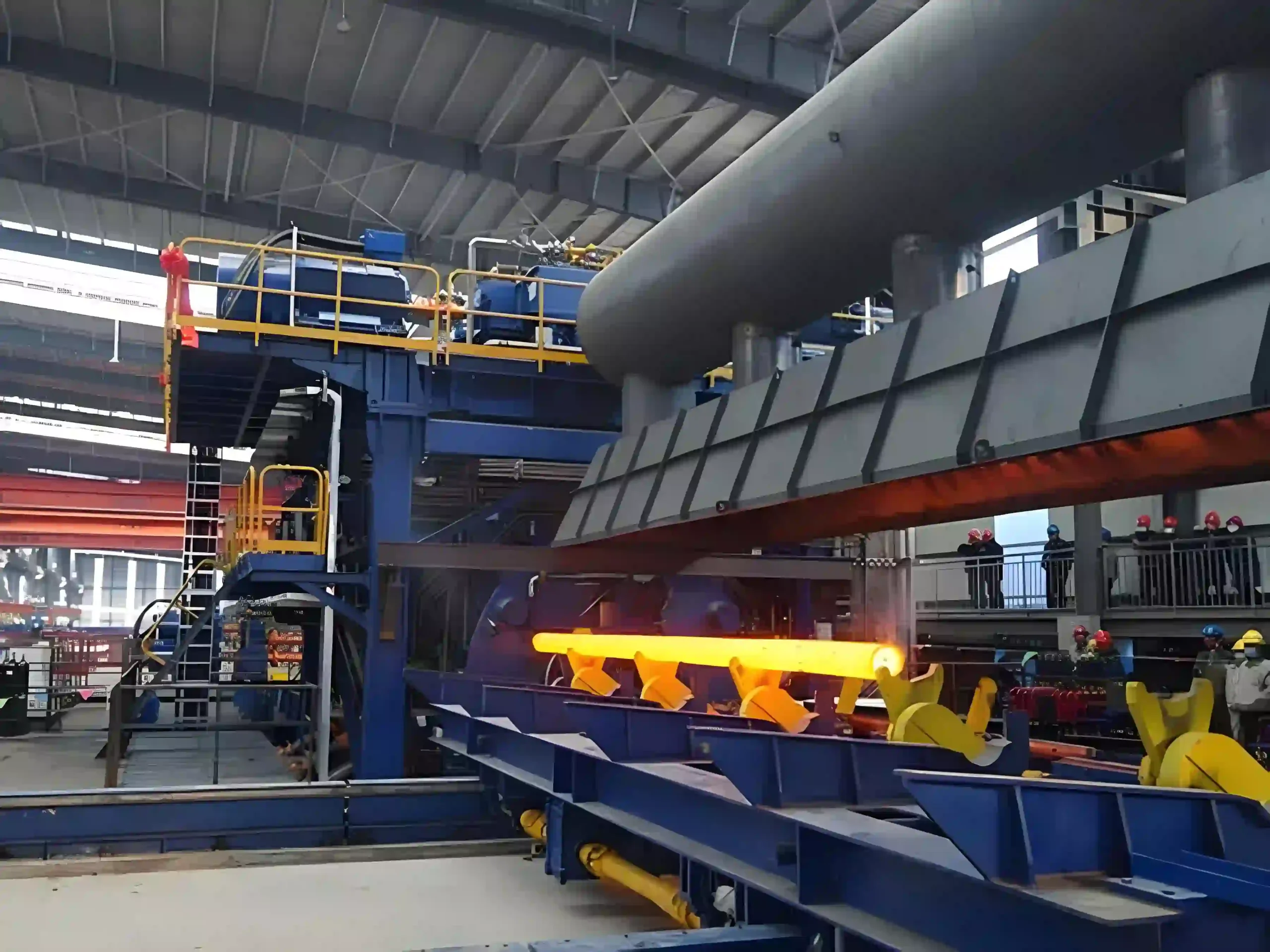 Steel coils staged at port for export shipment to Latin America