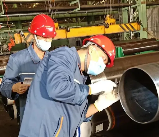 Steel coils wrapped for export